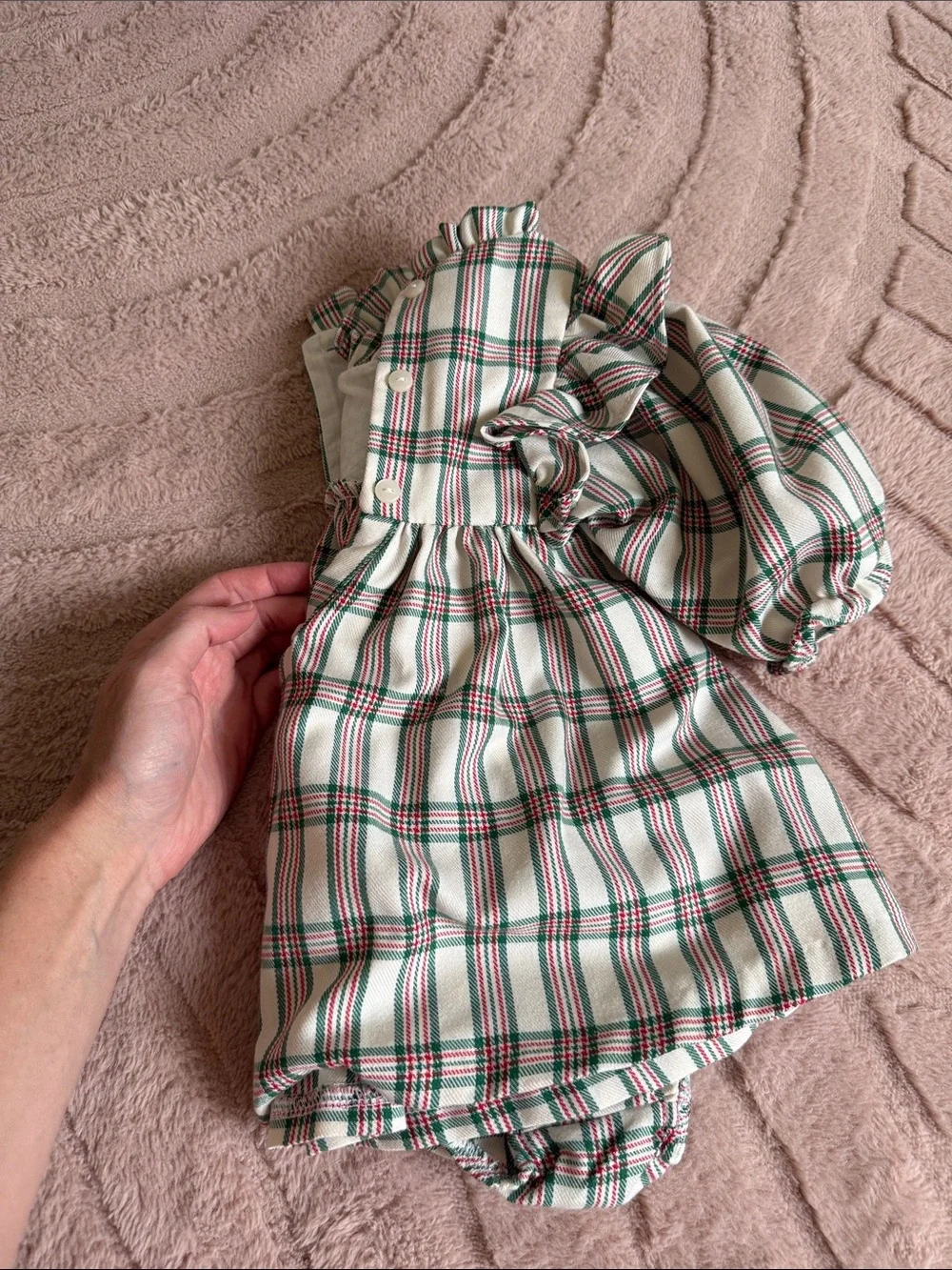 Plaid holiday Christmas dress